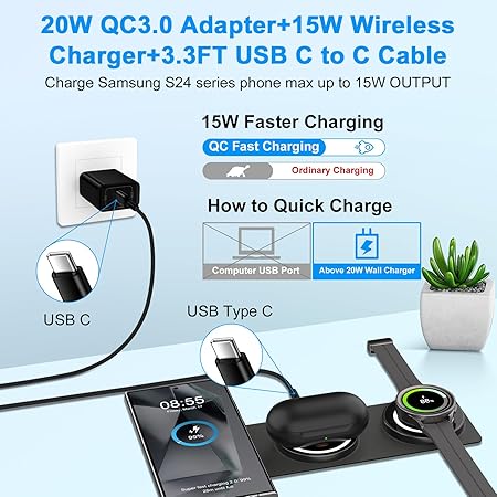 3-In-1 Foldable Wireless Fast Charger