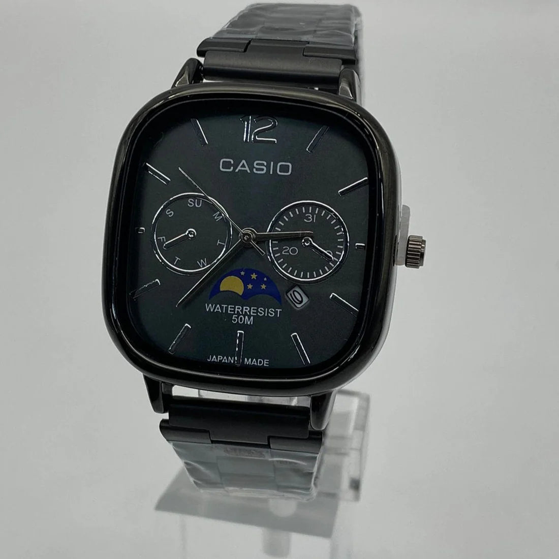 Casio Quartz Moonrise Dial Watch